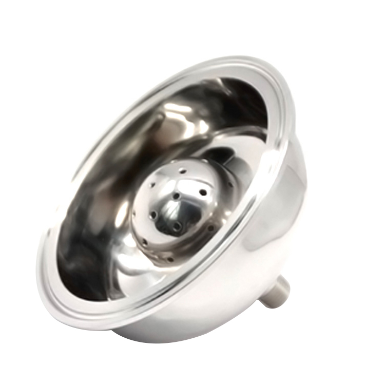 3″ Shower head End cap with 1/4″ MNPT and spray ball