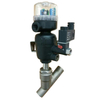 pneumatic angle seat valve with positoner