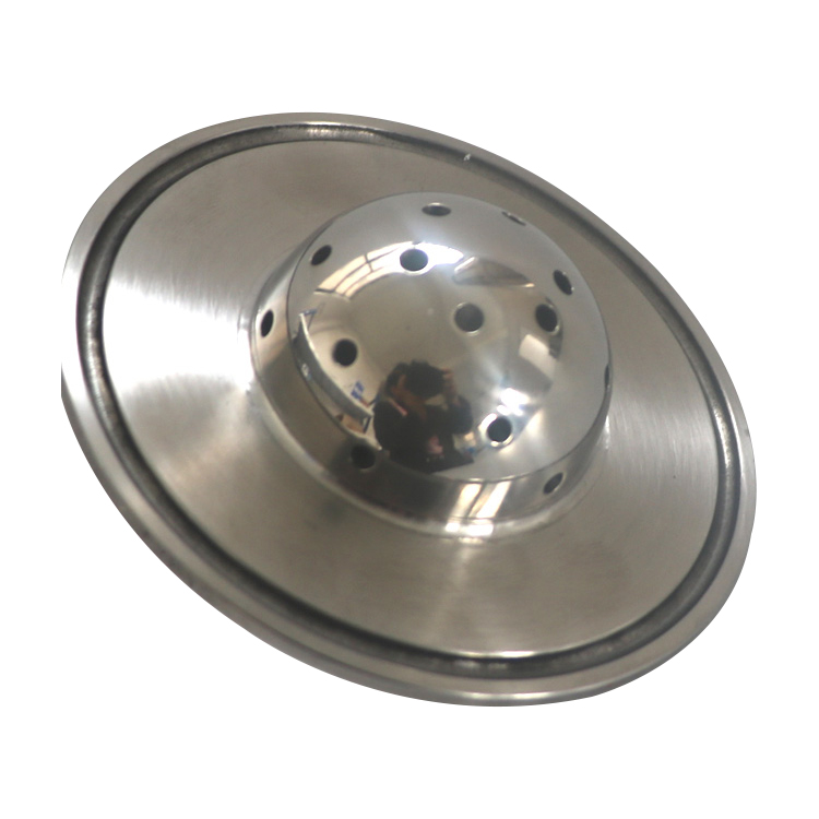 3″ Shower head End cap with 1/4″ MNPT and spray ball