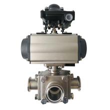 Pneumatic Three Way Ball Valve 