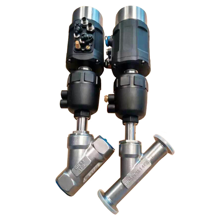 pneumatic angle seat valve with positoner from China manufacturer