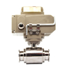 Pneumatic Sanitary 3-Piece Clamp Ball Valve With Aluminum Actuator