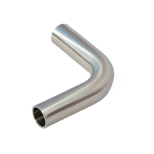 Sanitary Stainless Steel DIN 90 Degree Welded Elbow With Straight Ends