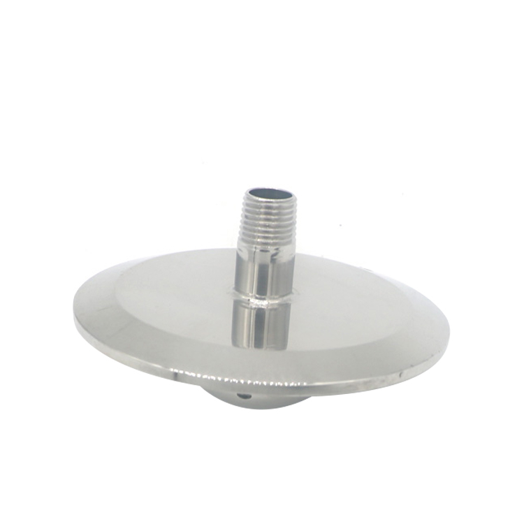 3″ Shower head End cap with 1/4″ MNPT and spray ball