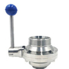 Sanitary Welded Butterfly Type Ball Valve DN50 with PTFE Seat