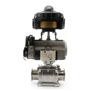 Pneumatic Air Actuated Ball Valve With Switch Box Positioner