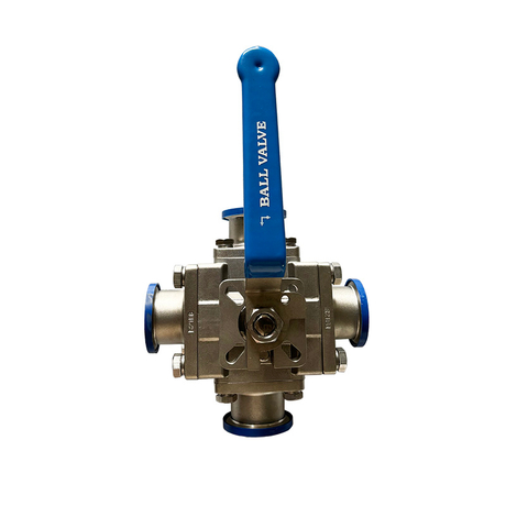 Sanitary 4 Way Non Retention Ball Valve from China manufacturer ...