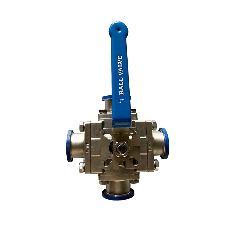 Sanitary 4 Way Non Retention Ball Valve