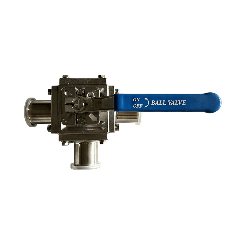 Tri Clamp 3 Way Non Retention Ball Valve