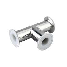 Sanitary Fluorine Lined Tri Clamp Tee