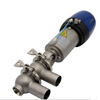 Sanitary Stainless Steel Pneumatic Flow Diversion Seat Valve with Intelligent Head