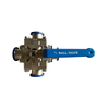 Sanitary 4 Way Non Retention Ball Valve