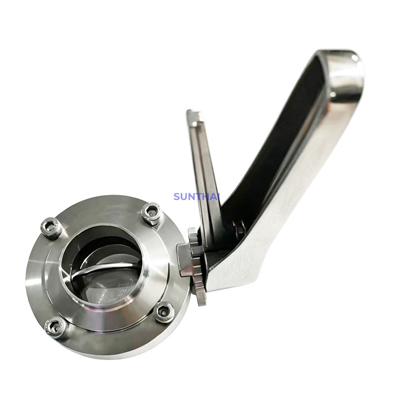 Stainless Steel Trigger Handle Sanitary Butterfly Valve