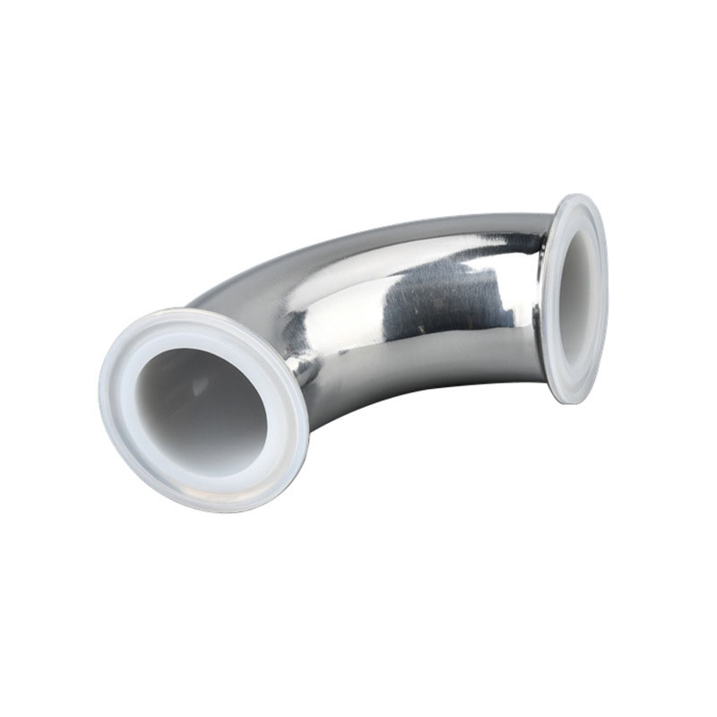 Fluorine Lined 90 Degree Tri Clamp Elbow