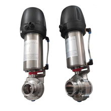 Sanitary Pneumatic Butterfly Valve With C Top