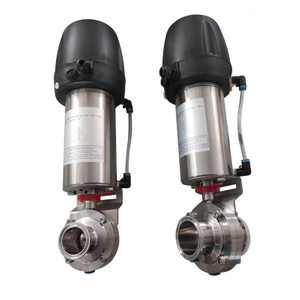 Sanitary Pneumatic Butterfly Valve With C Top