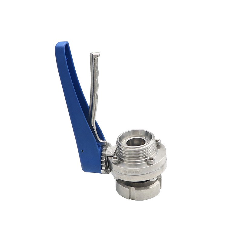 Stainless Steel Sanitary Manual Union-Male Butterfly Valve