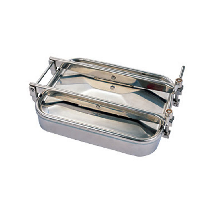 Sanitary Rectangular Tank Manhole Cover Outward Opening