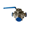 Sanitary 4 Way Non Retention Ball Valve