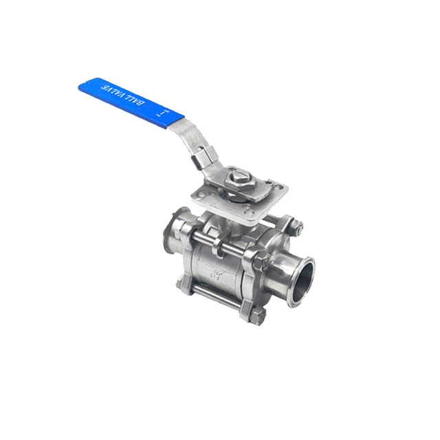Sanitary 3-Piece Manual Tri-clamp Non Resort Ball Valve
