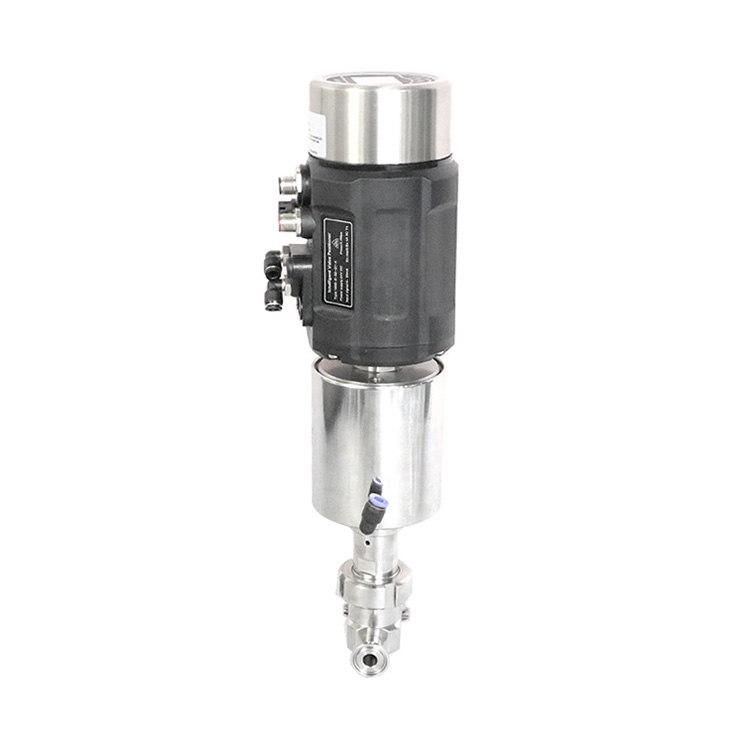 Sanitary Stainless Steel Intelligent Pneumatic Mini Flow Control Valve With Postioner