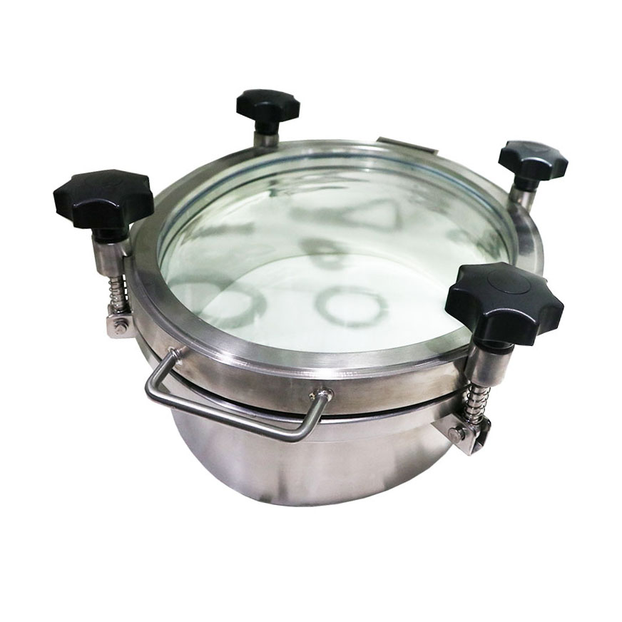 Round Pressure Manway with Full Sight Glass