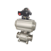 Sanitary Pneumatic Three Piece Ball Valve
