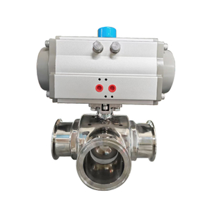 3-Way Sanitary Pneumatic Actuator Ball Valves