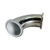 Fluorine Lined 90 Degree Tri Clamp Elbow