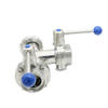 Sanitary Threaded 3 Way Butterfly Valves with Linkage Level
