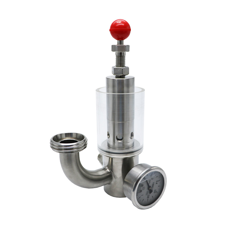 Sanitary Safety Exhaust Valve with Pressure Gauge for Fermentation Tank