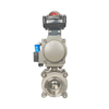 Sanitary Pneumatic Three Piece Ball Valve