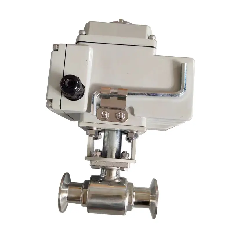 Electric Actuator Sanitary 3 Way Ball Valve