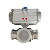 3-Way Sanitary Pneumatic Actuator Ball Valves