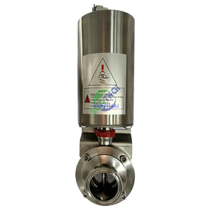 Pneumatic Actuator Sanitary Stainless Steel Butterfly Valve