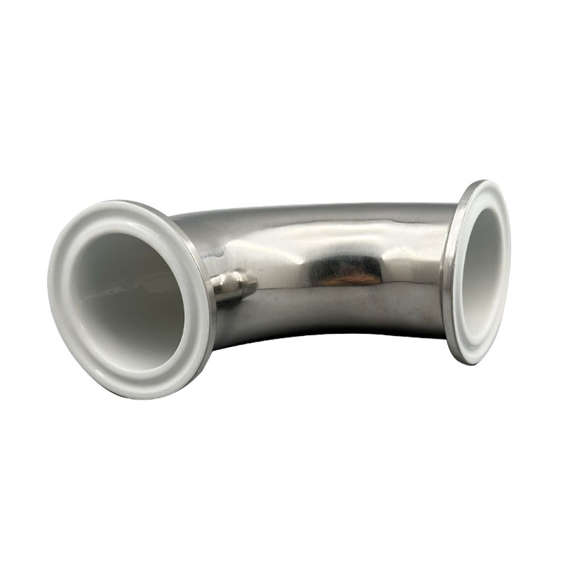 Fluorine Lined 90 Degree Tri Clamp Elbow