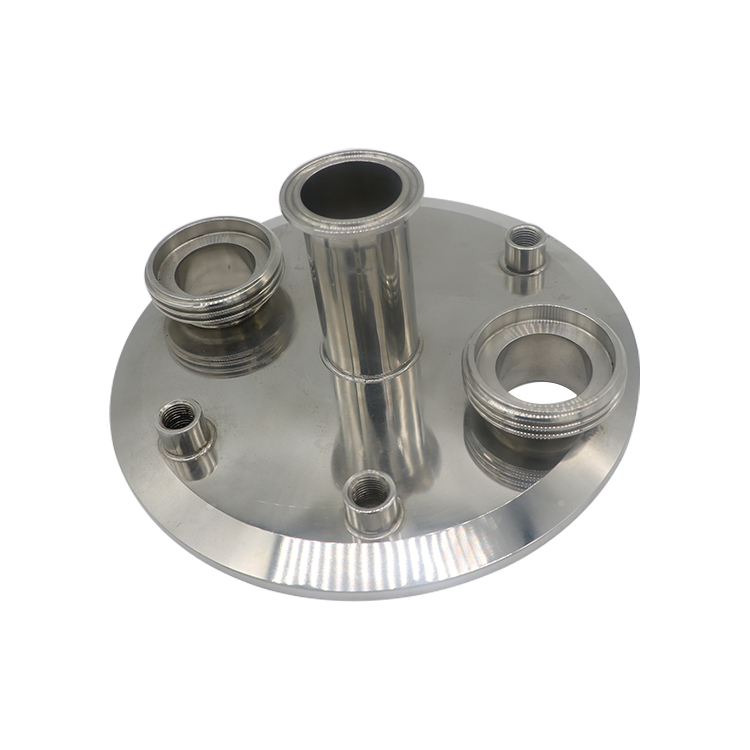 Stainless Steel Lid End Cap with 2 Sight Glasses