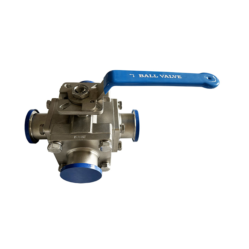 Sanitary 4 Way Non Retention Ball Valve