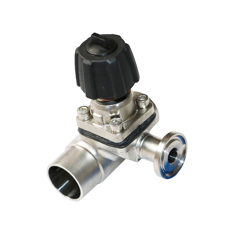 3 Way Sanitary Diaphragm Valve With Clamp-Weld Ends
