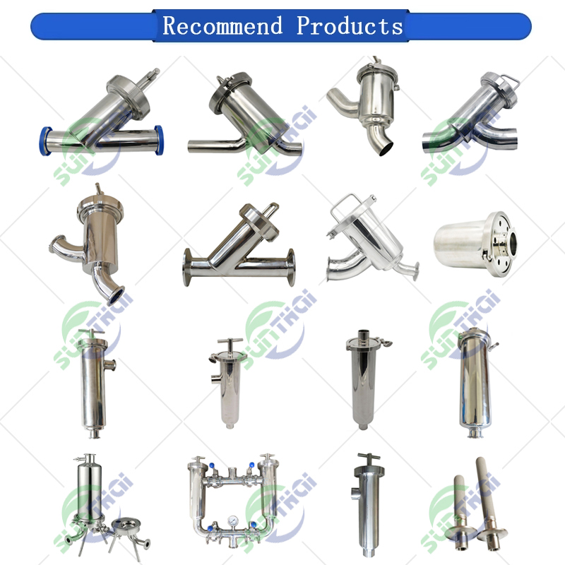 Sanitary grade stainless steel filter
