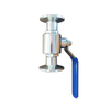 sanitary direct way ball valve with clamped ends